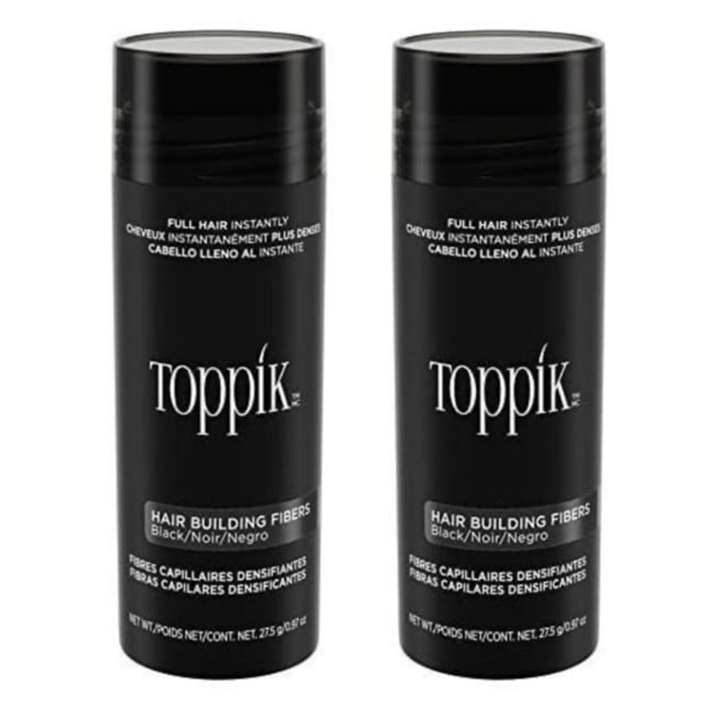 Toppik HAIR BUILDING FIBERS (set of 2) gray, Black..27g / 0.97oz